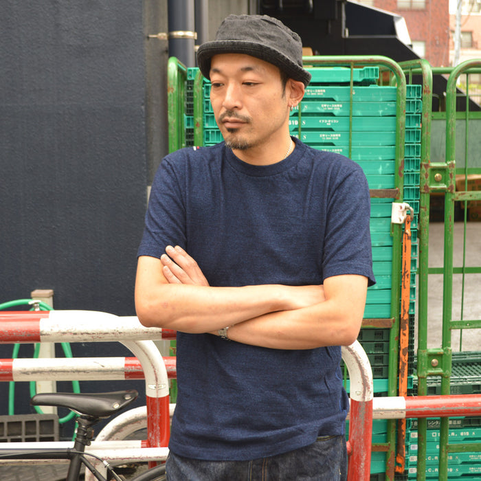 tanuki "HS5035S" Indigo Crew Neck Heavy T-shirt