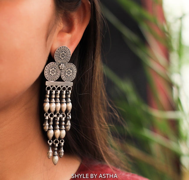 Tattva Classic Drop Layered Earrings
