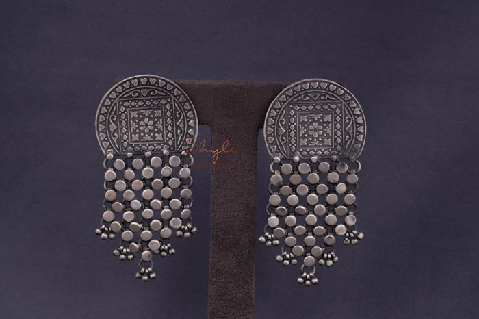 Tattva Intricate Classic Jali Earrings front