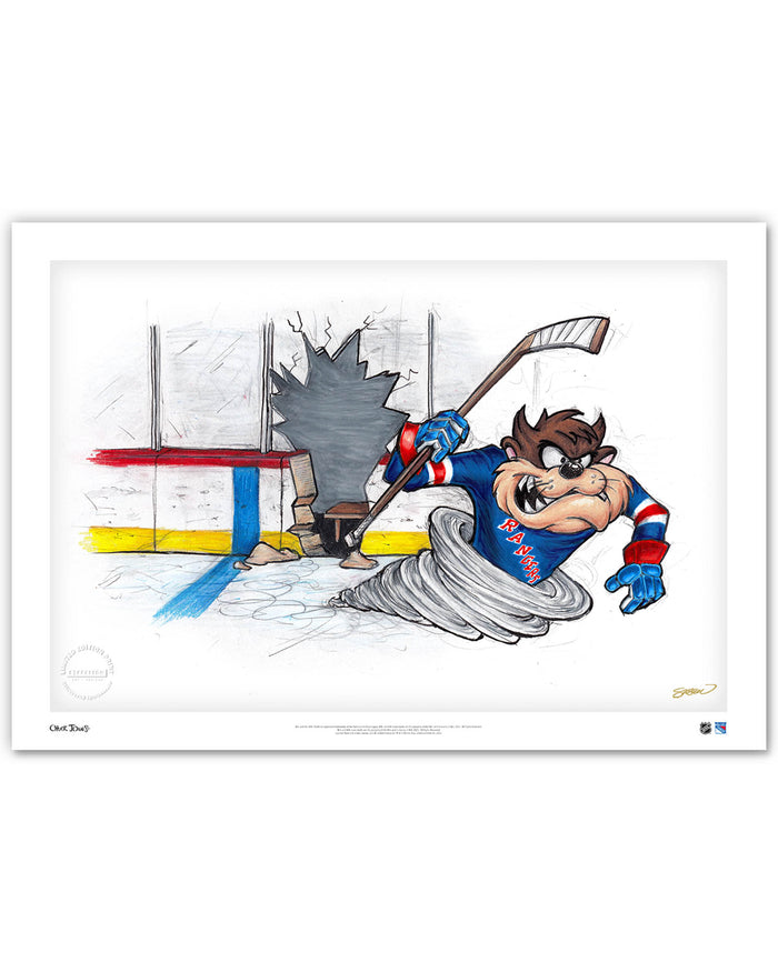 Tazmanian Line Change x NHL Rangers Tazmanian Devil Limited Edition Art Print