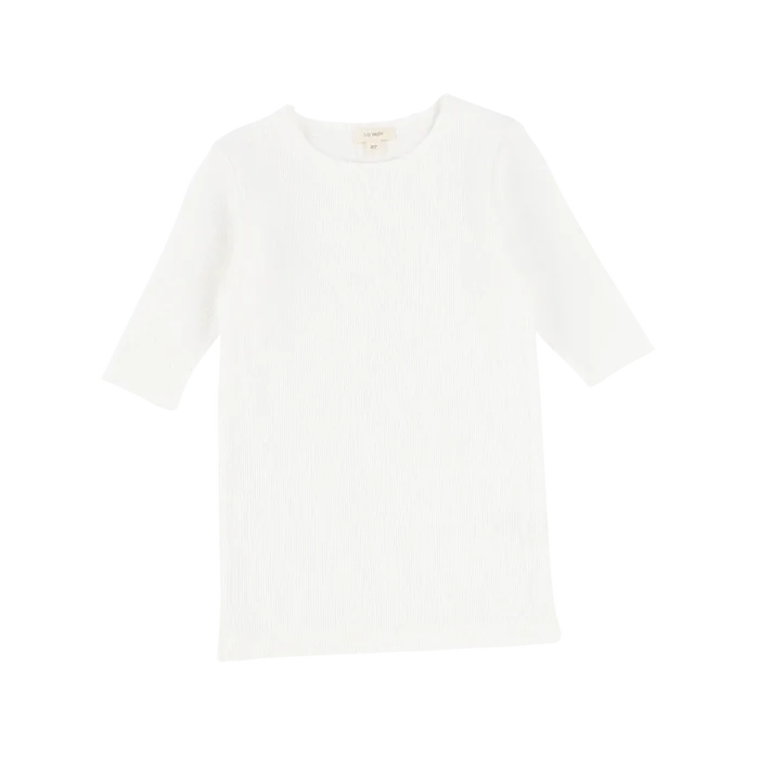 tee 3/4 ribbed - winter white