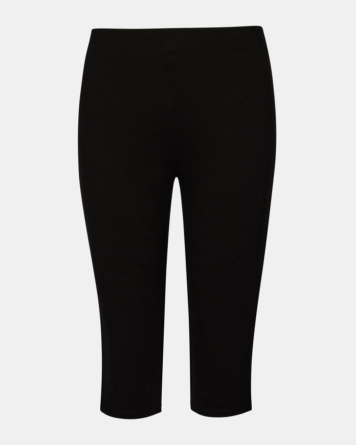 TERI KNIT CAPRI BLACK