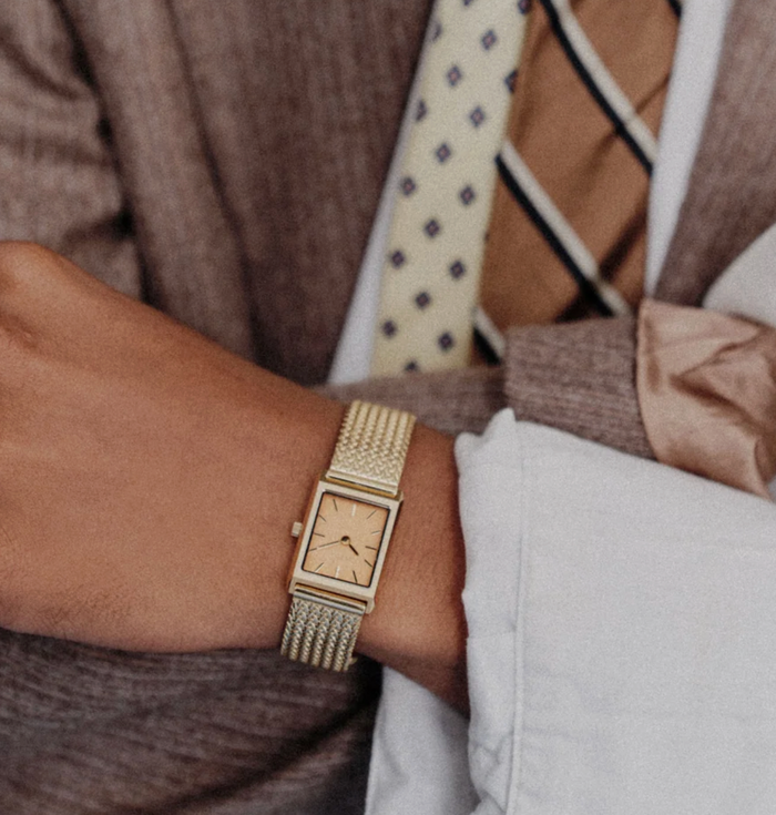Tethered Gold Brown Virgil Watch