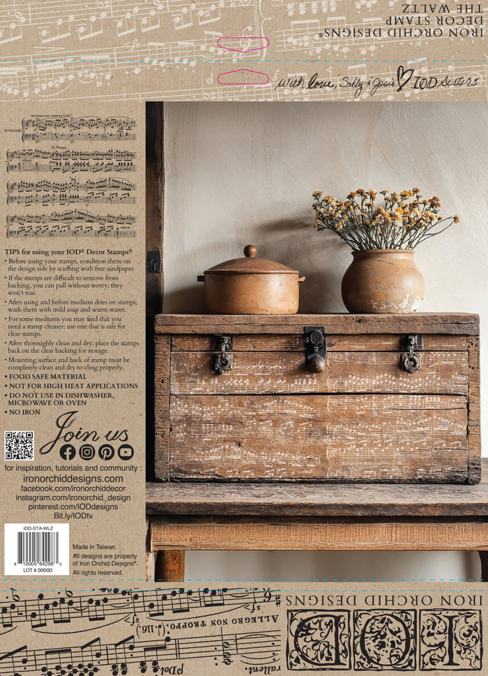 The Waltz Decor Stamp by Iron Orchid Design