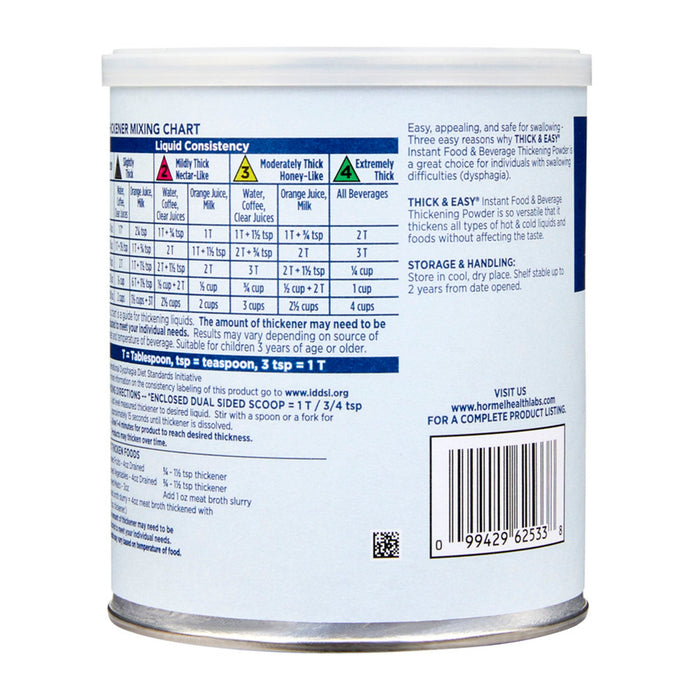 Thick & Easy Food and Beverage Thickener, Unflavored Powder, 8 oz Cannister - 17938-Single - LL Medico