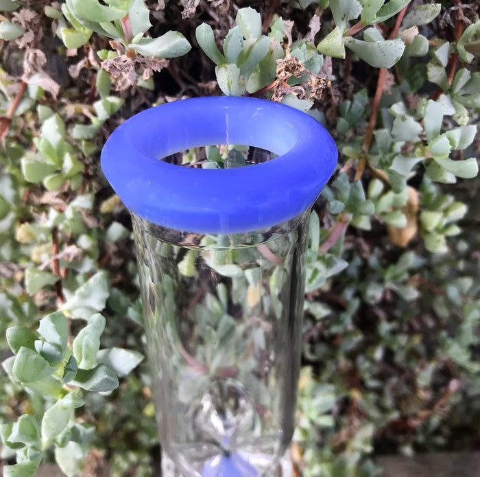 Thick Glass 11" Beaker Bong Shower & Dome Perc 14MM Lavender Diamond Bowl