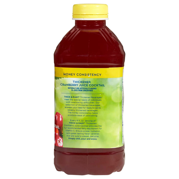 Thick-It Thick & Easy Thickened Cranberry Juice Cocktail Beverage, Honey Consistency, 46 oz - 48030-Single - LL Medico