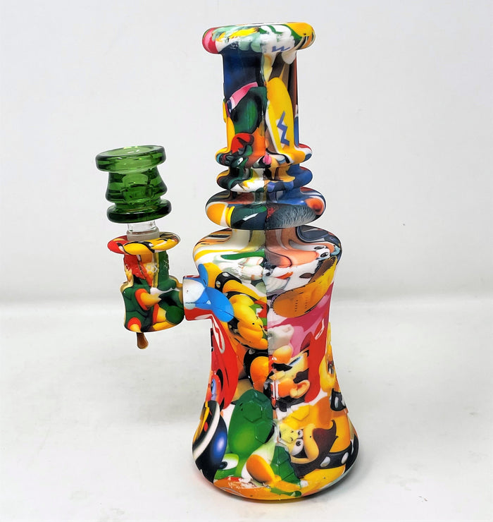Thick Silicone Unbreakable Detachable Bong Super Mario Brothers Design
