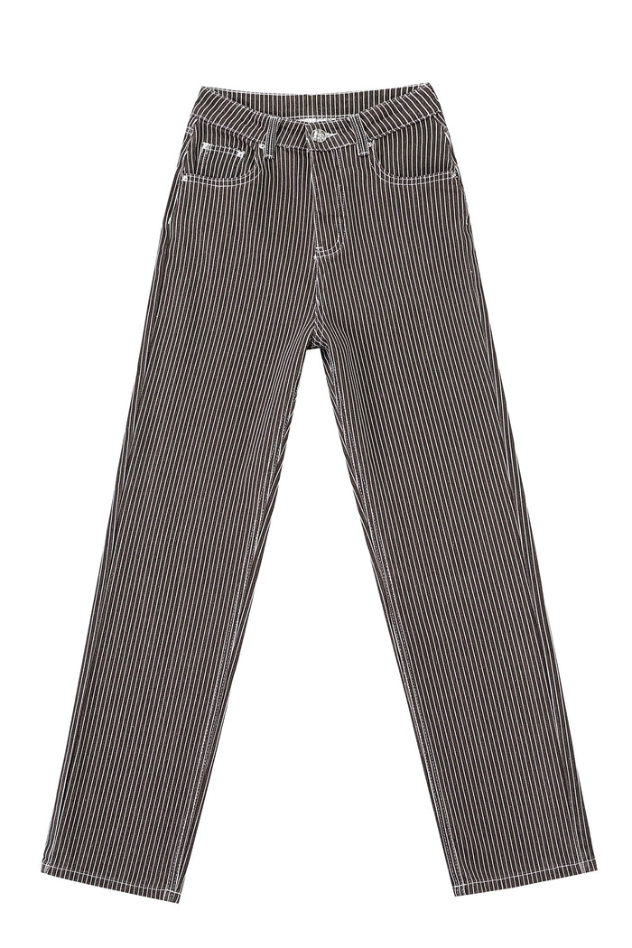 Thin Striped Railroad Jean