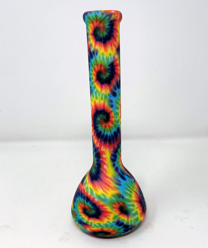 Tie Dye Design Silicone Detachable 8.5" Beaker Bong 14mm Slide Bowl