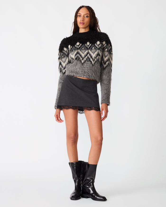 TIFFANIE Griffin Grey Lace Women's Mini Skirt | Steve Madden