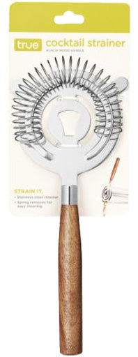 True Cocktail Strainer W/ Acacia Wood Handle