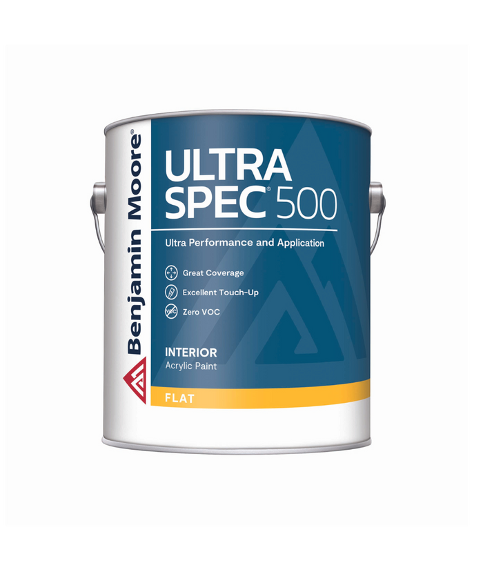 Benjamin Moore Ultra Spec 500 flat interior paint available at Gleco Paints in PA.