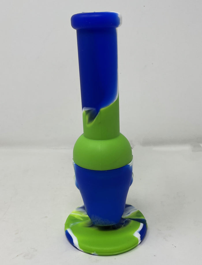 Unbreakable 8" Detachable Silicone Skull Water Bong 14mm Male Slide Bowl