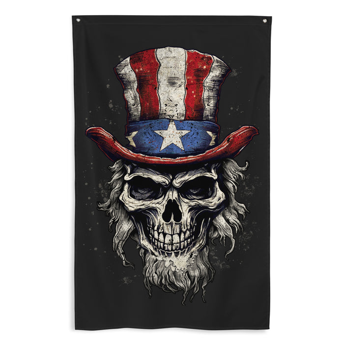 Uncle Sam Skull Wall Flag