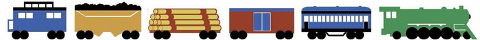 Uncut 3 Train Sets on a Peel and Stick Wallpaper Border - all4wallswall-paper
