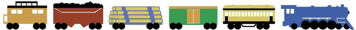 Uncut 3 Train Sets on a Peel and Stick Wallpaper Border - all4wallswall-paper
