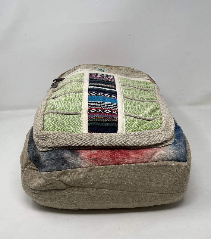 Unique 100% Himalaya Hemp Backpack Hippie Backpack w/Laptop Sleeve