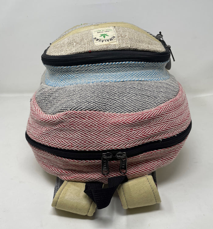 Unisex Multi Pocket Pure Hemp Backpack Laptop Pocket