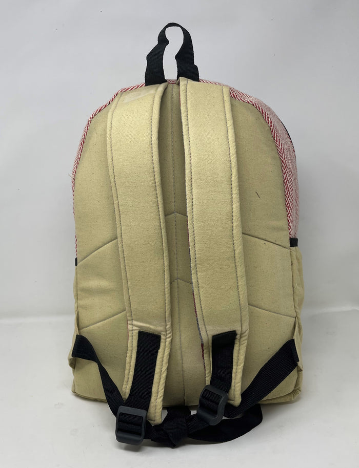 Unisex Multi Pocket Pure Hemp Backpack Laptop Pocket