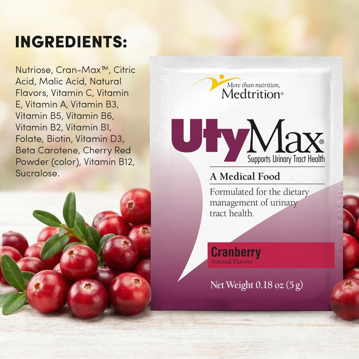 UtyMax Urinary Health Supplement Powder, Cranberry, 5 g - 11770-Case - LL Medico