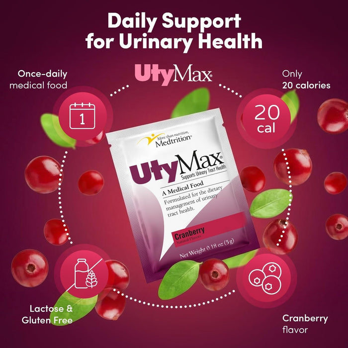 UtyMax Urinary Health Supplement Powder, Cranberry, 5 g - 11770-Case - LL Medico