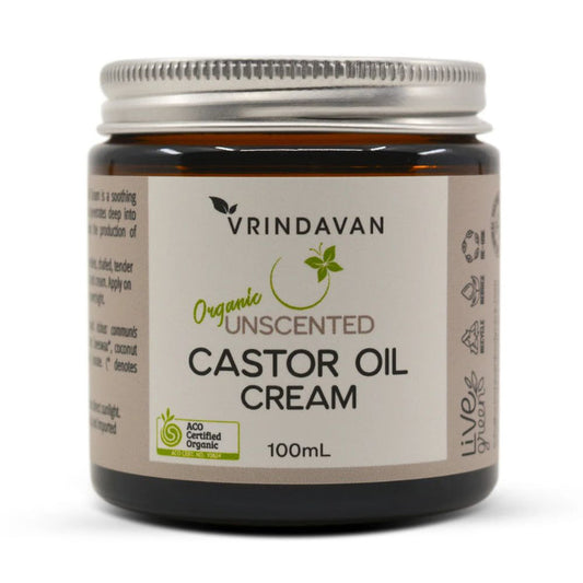 Vrindavan Castor Oil Cream Unscented 100ml