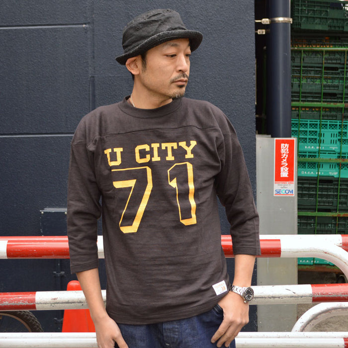 WARE HOUSE "4063 U CITY" 3/4 Sleeve Football T-shirt "U CITY"