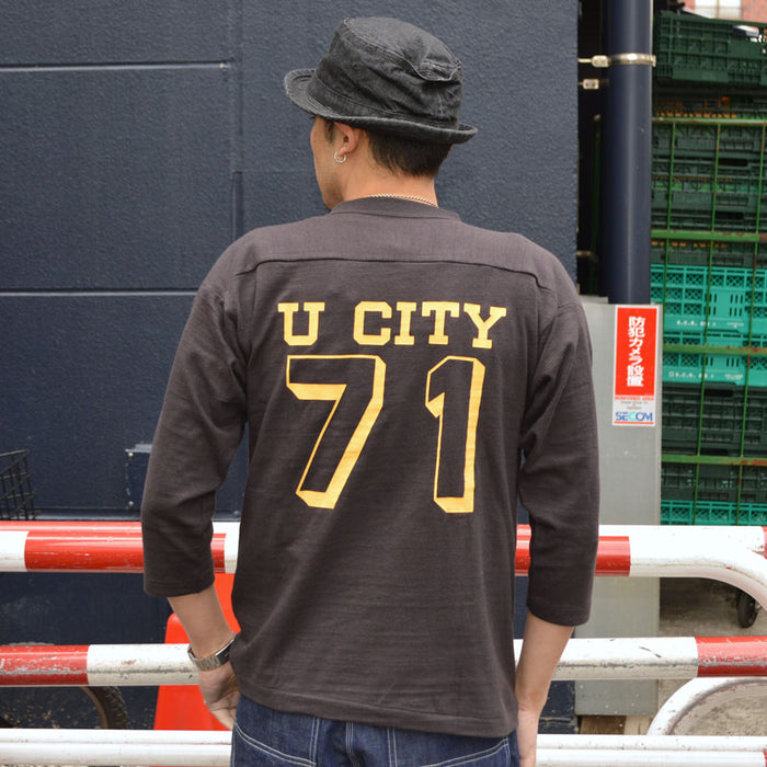 WARE HOUSE "4063 U CITY" 3/4 Sleeve Football T-shirt "U CITY"