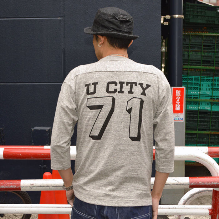 WARE HOUSE "4063 U CITY" 3/4 Sleeve Football T-shirt "U CITY"