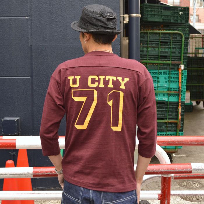 WARE HOUSE "4063 U CITY" 3/4 Sleeve Football T-shirt "U CITY"