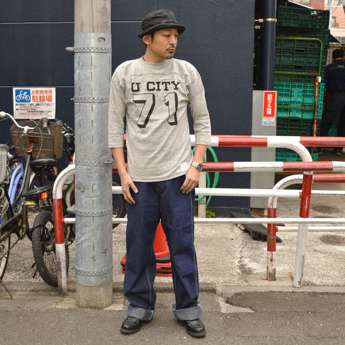 WARE HOUSE "4063 U CITY" 3/4 Sleeve Football T-shirt "U CITY"