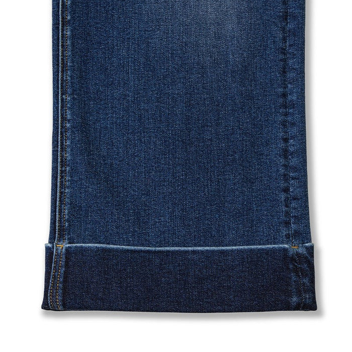 Washed Utility Pocket Cropped Denim