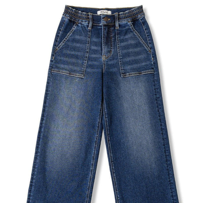 Washed Utility Pocket Cropped Denim - 260 Broadway Boutique