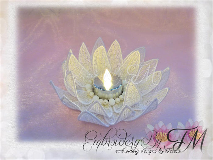 Waterlily FSL under candle/ two variations