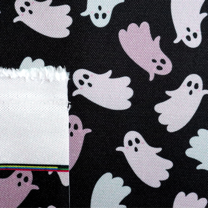 This printed WPC-Lite has ghosts that are featured in hues of pink and mint.