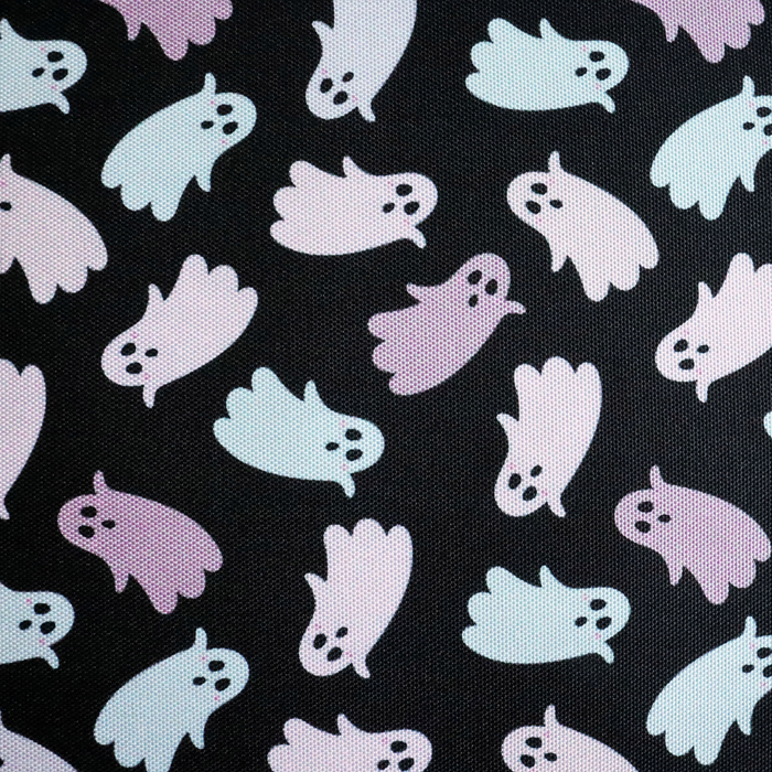This printed WPC-Lite has ghosts that are featured in hues of pink and mint.