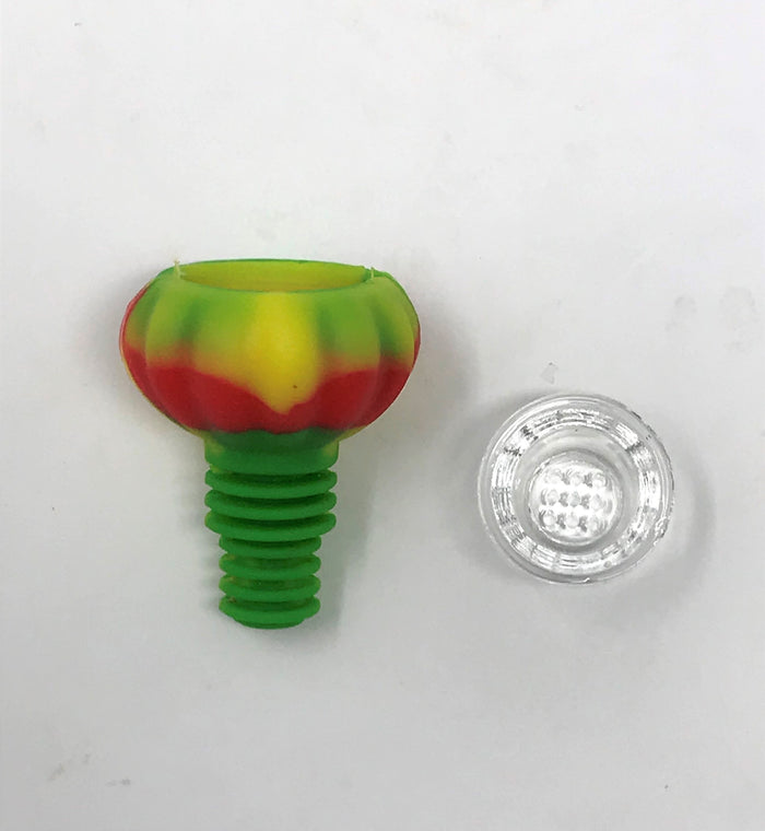 Waxmaid Thick Silicone Detachable Beaker 8.5" Bong 14mm/18mm Dual Use Bowl