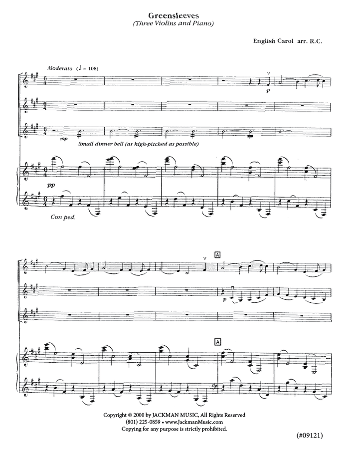 What Child Is This (Greensleeves) - Violin Trio