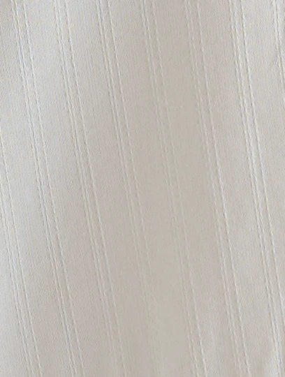 White V Pleat Dress