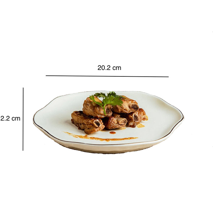 White Wave Dinner Plates