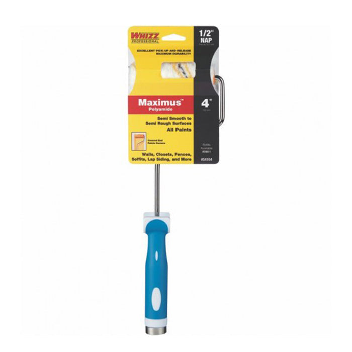 Whizz 4" premium roller with a 13" soft touch handle, available at Gleco Paint in PA.