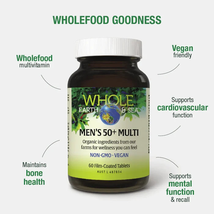 Whole Earth & Sea Vegan Men's Multi Vitamins 50+ (60 capsules)