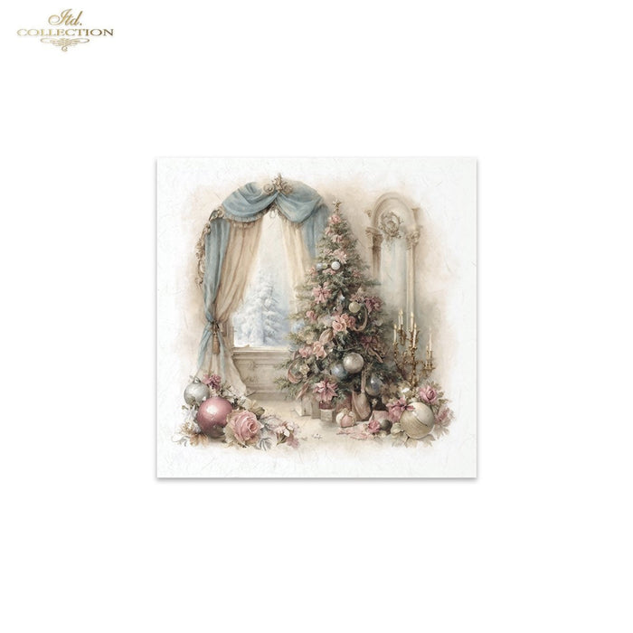 Winter Rose Holiday Windows Rice Paper Mini Set by ITD Collection