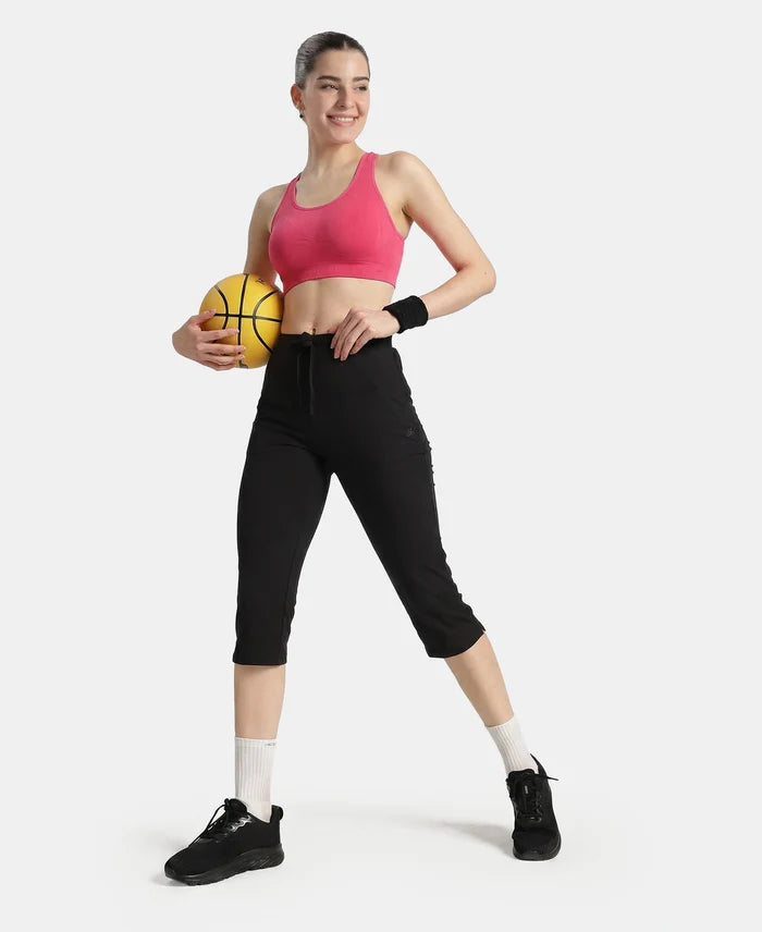 Wirefree Non Padded Micro Touch Nylon Elastane Full Coverage Reversible Active Bra With StayFresh Treatment - Ruby Melange