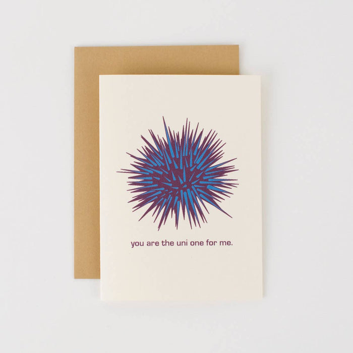 You are the Uni One for Me Valentine Greeting Card: 4.25" x 5.5" (fits a A2 Envelope)