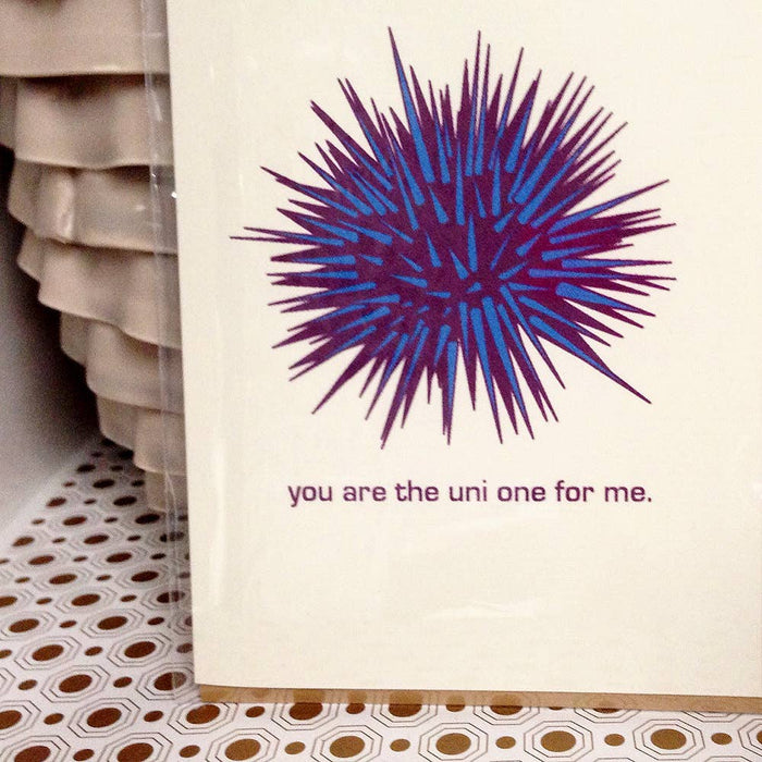 You are the Uni One for Me Valentine Greeting Card: 4.25" x 5.5" (fits a A2 Envelope)