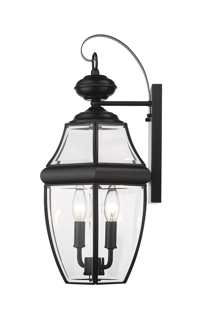 Outdoor Wall Light Z-Lite 580M-BK Black Westover 2 Light Outdoor Wall Light Z-Lite