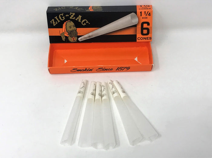 Zig Zag 1 1/4" Size Paper Cones  (2 Packs = 12 Total Cones)